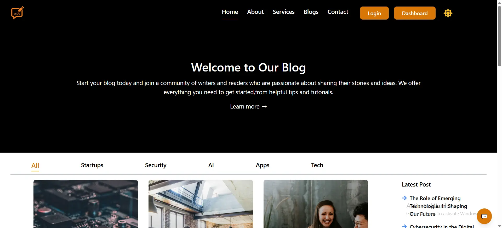 Blogging Application